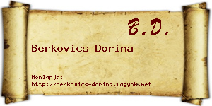 Berkovics Dorina névjegykártya