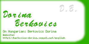 dorina berkovics business card